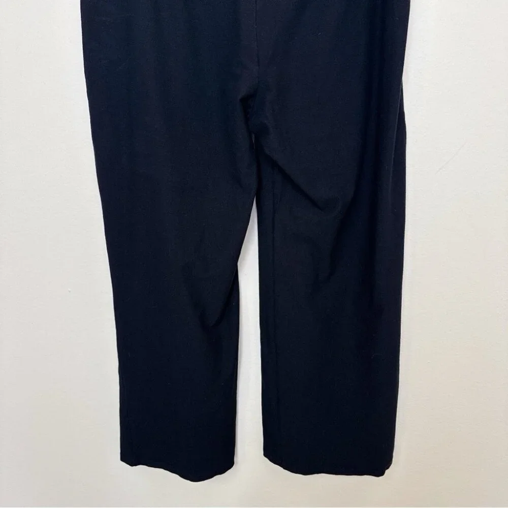 Eileen Fisher Womens Medium Pull On Ankle Pant In Black Made in USA - Picture 12 of 13